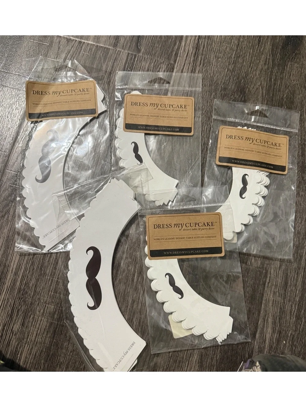 Dress my cupcake mustache party lot 5 bundles gag gift cake